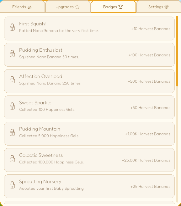 Banana Achievements