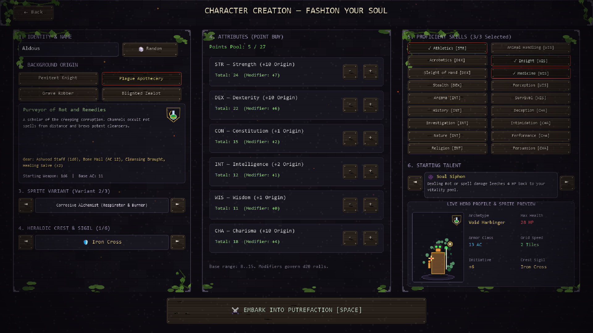 Character Creation